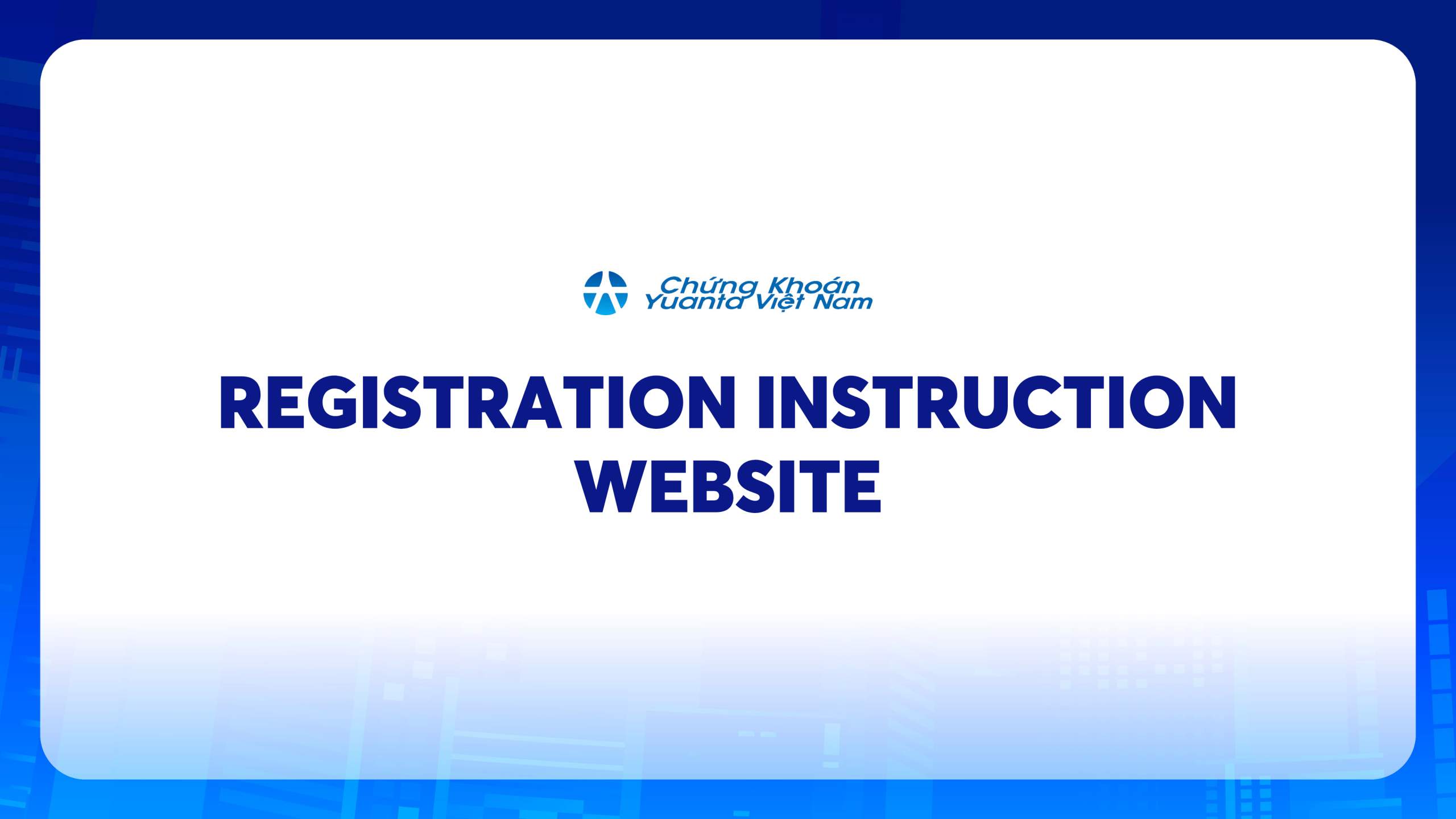 Registration Instruction – Website